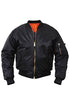 Rothco kids MA-1 flight jacket black/orange